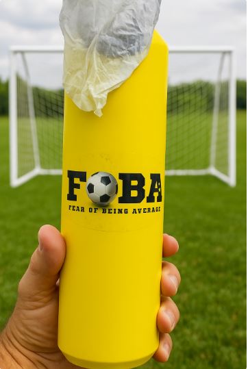 STICKER 2" X 4" for Laptop, Tumbler, Helmet.  Clear back ground. FOBAlife 45 lb weight plate FEAR OF BEING AVERAGE