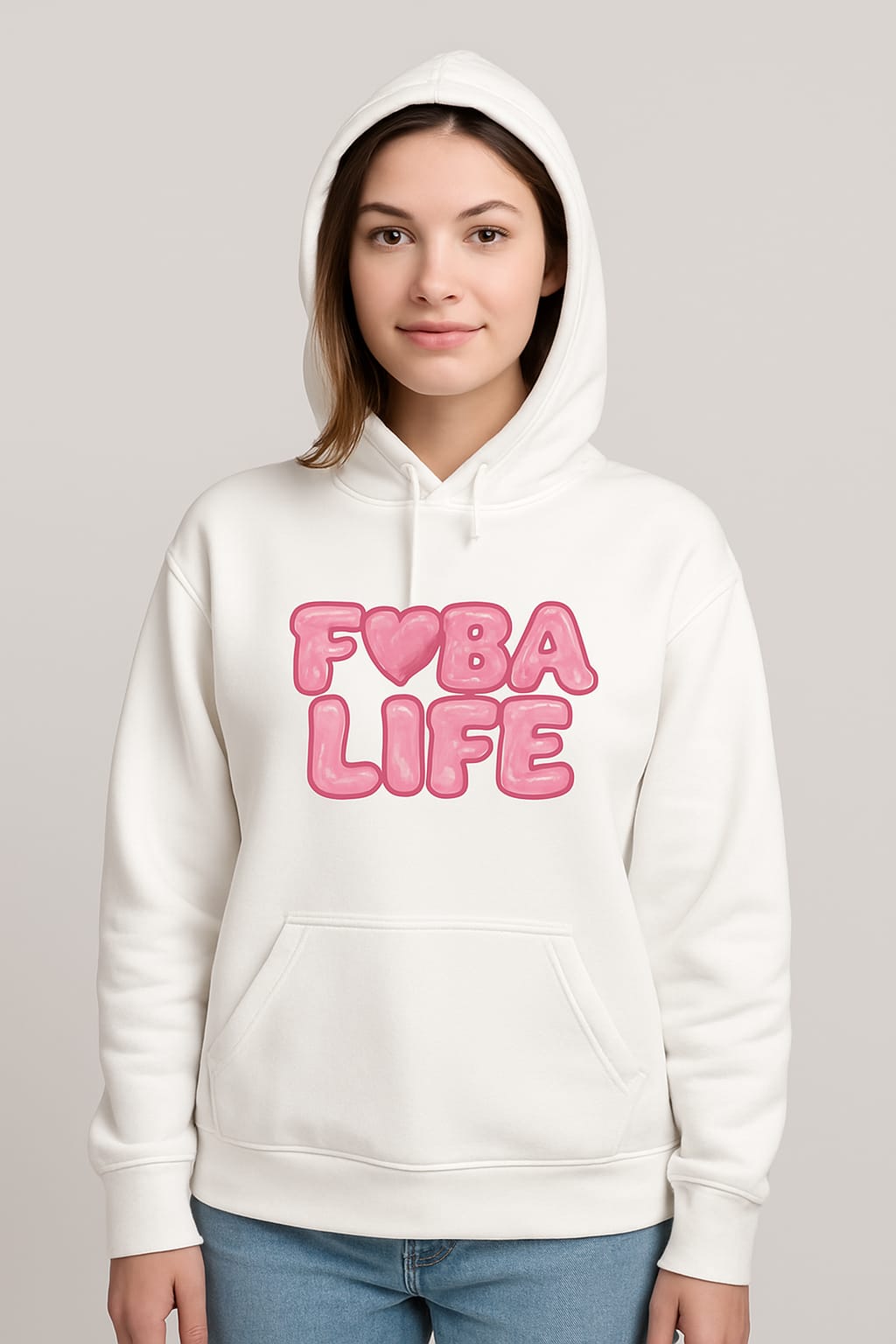 District  Women V.L.T Fleece Hoodie - White