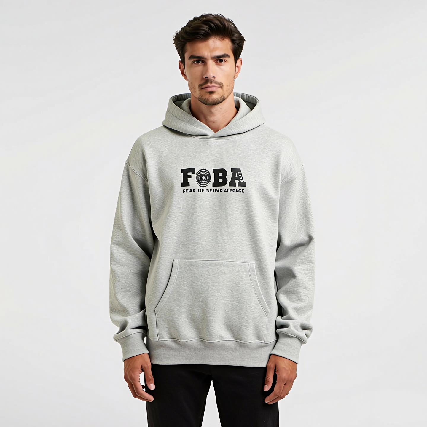 Bella Canvas 10 ounce heavyweight pullover men hoodie - grey